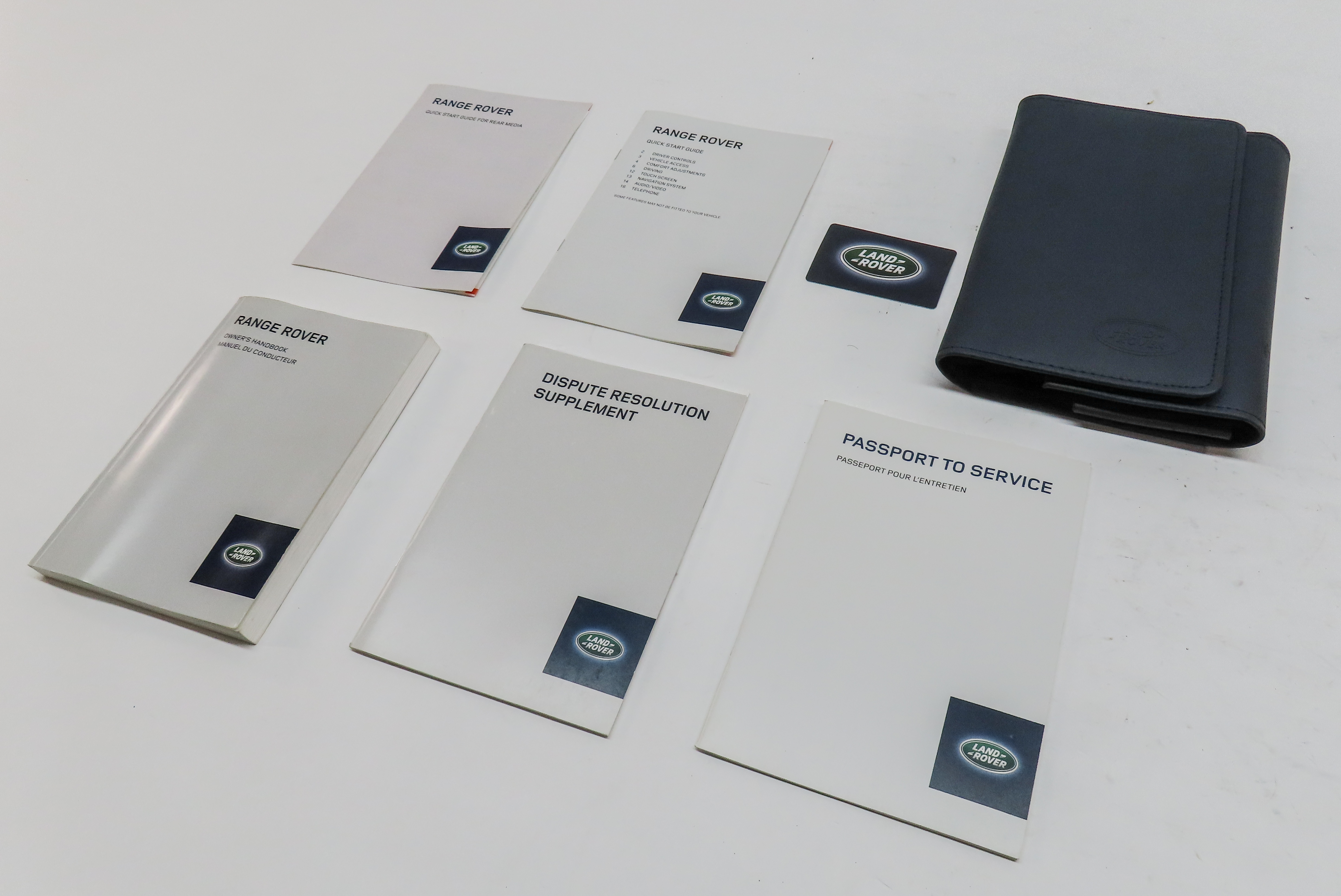 2014 LAND RANGE ROVER (L405) 5.0L SUPER ENGINE OWNERS MANUAL BOOKLET SET w/ CASE — exact item pictured